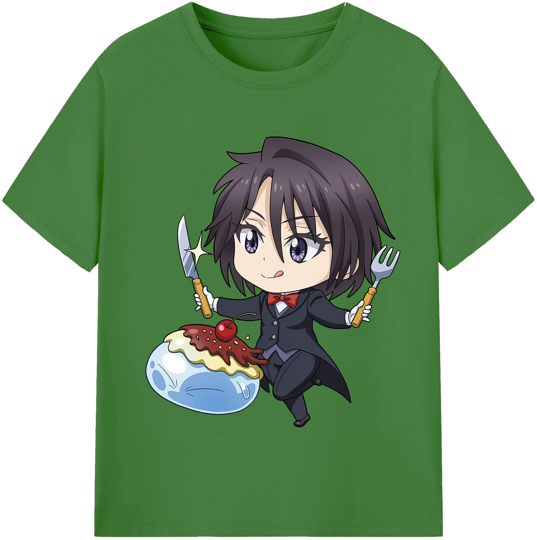 （画像用） 転スラ Regarding Reincarnated to Slime レディースカジュアルプリントTシャツ（綿100％）
